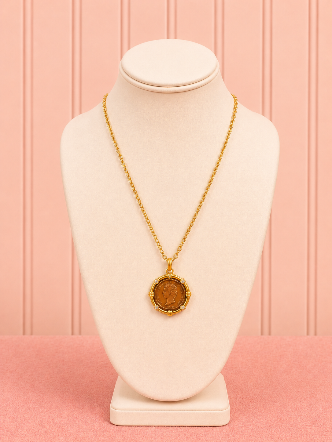Golden Heirloom Coin Necklace