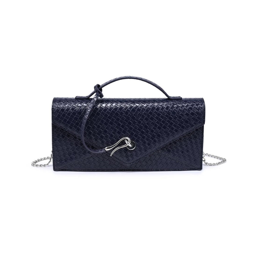 Khaleesi Clutch - woven envelope silhouette with sculptural knot clasp