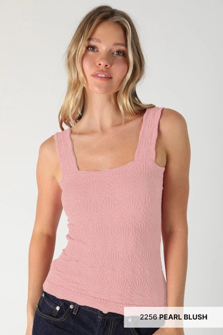 Lace Texture Square Top - One Size