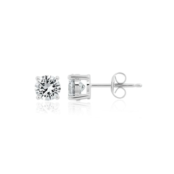 1ct Brilliant Stud Earrings Finished in Platinum