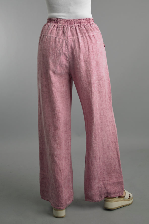 Straight Leg Waist Tie Linen