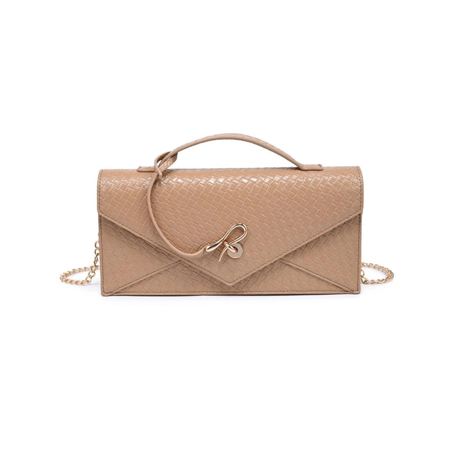 Khaleesi Clutch - woven envelope silhouette with sculptural knot clasp