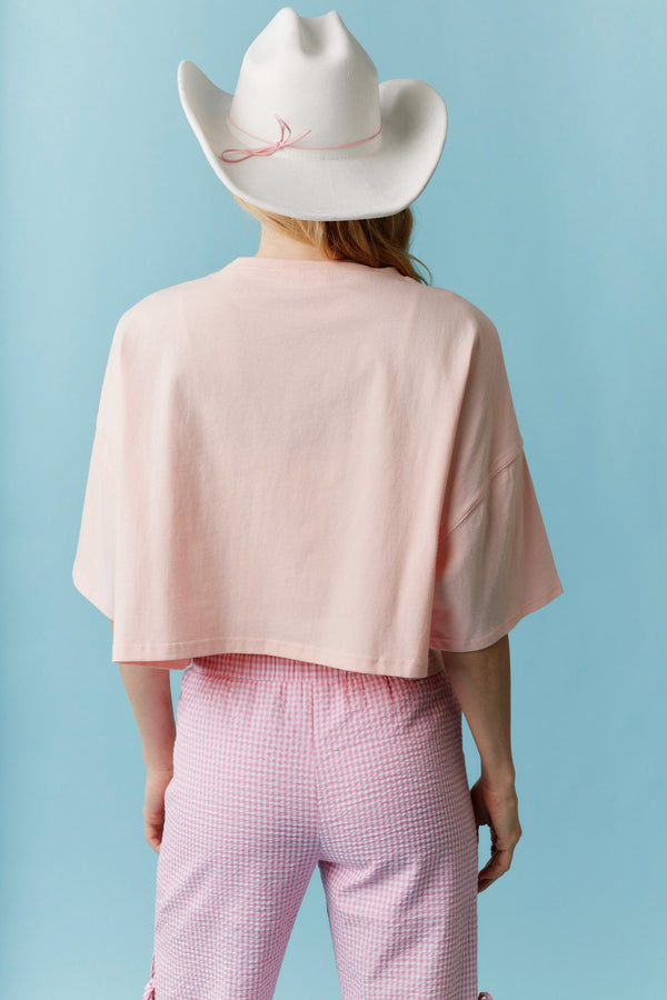 Born & Raised 3D Embellished  Cropped Tee