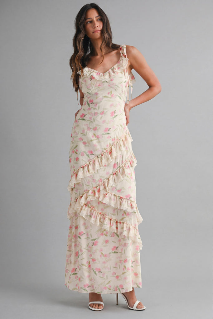 English Rose Romance Maxi Dress