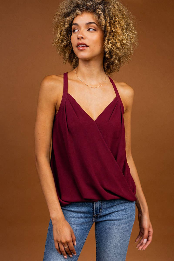 Overlap Tank Top Garnet