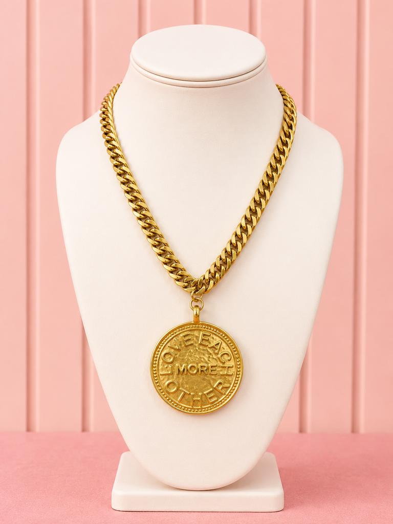 "Love Each Other More" Coin Necklace