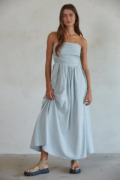 Harbor Breeze Strapless Maxi Dress