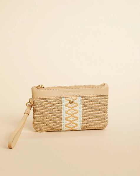 Straw Charlie Wristlet Blue Haze