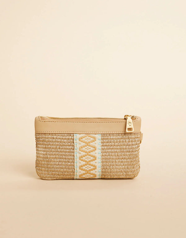 Straw Charlie Wristlet Blue Haze