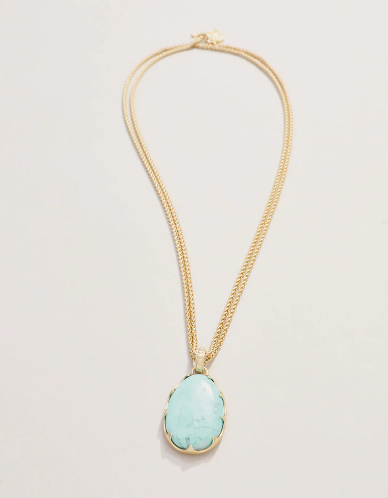 Coralie Necklace 36" Light Turquoise