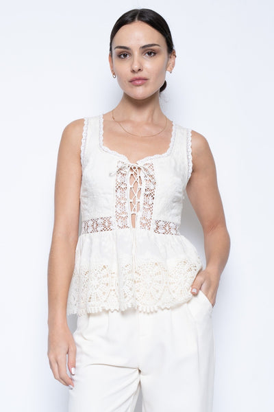 Heirloom Lace Peplum Top