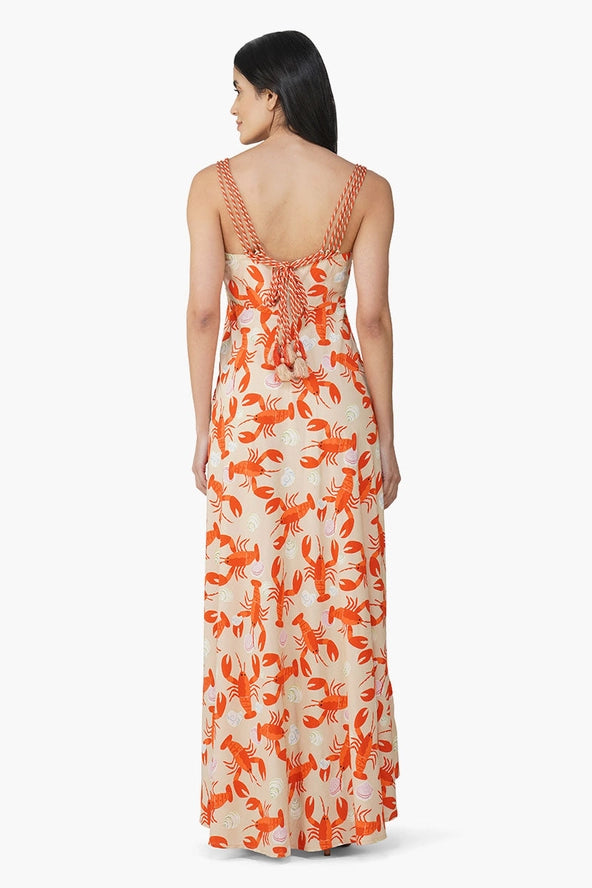 Candy Shells Lobsters Printed Maxi Dress
