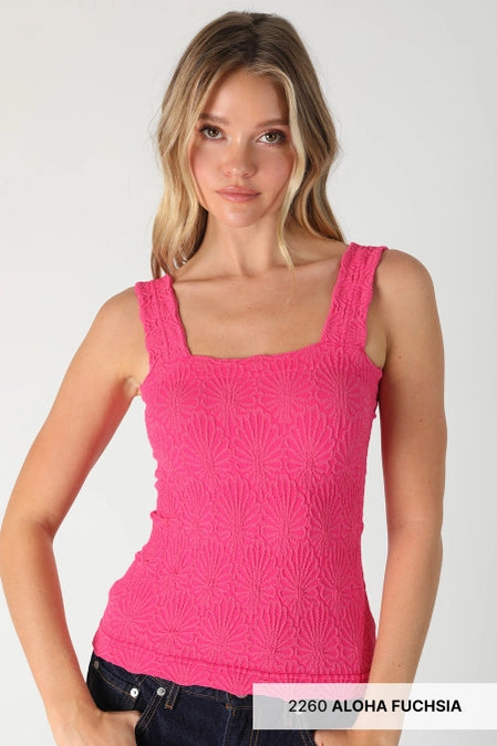 Lace Texture Square Top - One Size
