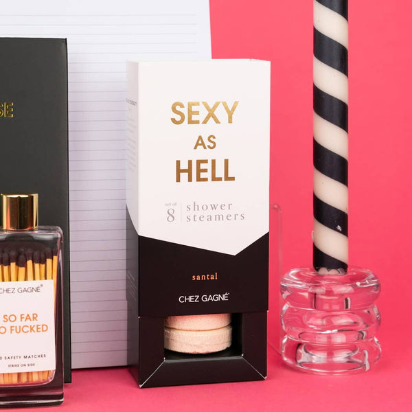 Shower Steamer Sexy as Hell - Aromatherapy Shower Steamers - Santal - Set of 8