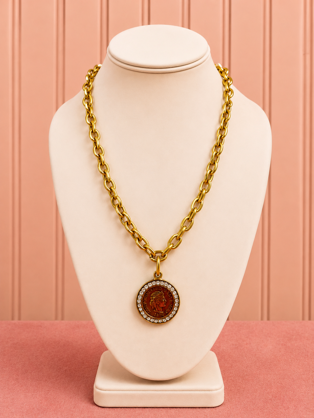 Aurelia Sparkle Medallion Necklace