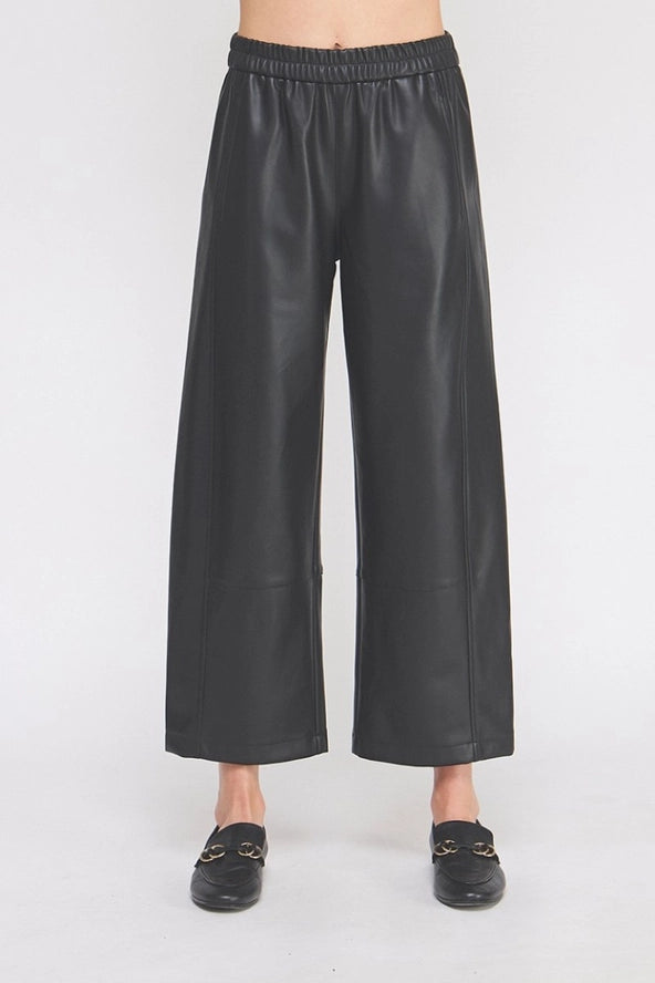 Black Vegan Leather Pants