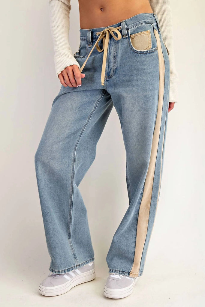 Champagne Lane Wide Leg Denim