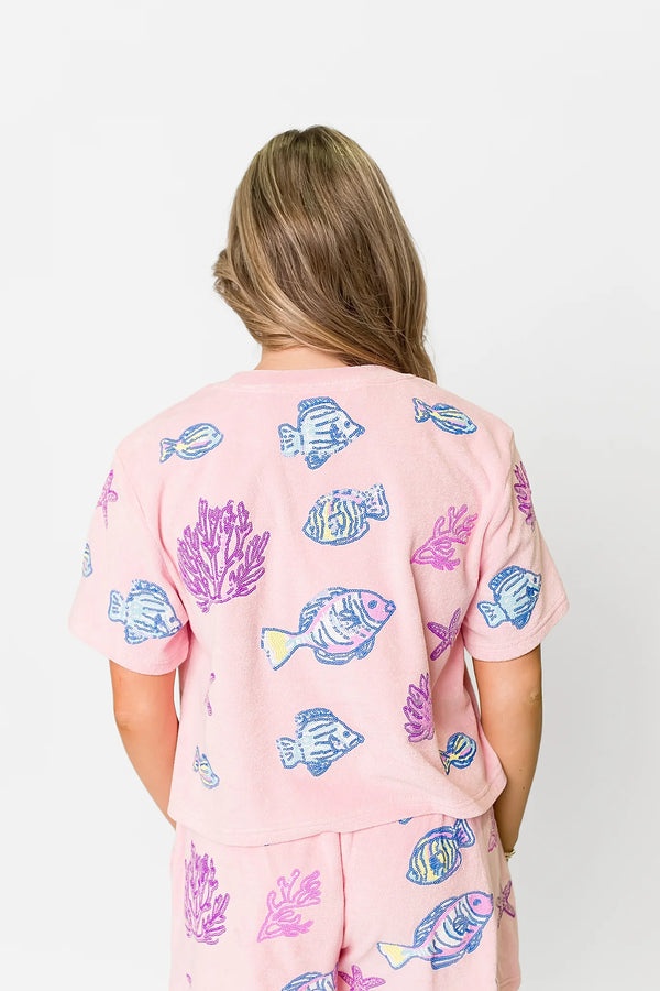 Under The Sea Terry Cloth Top