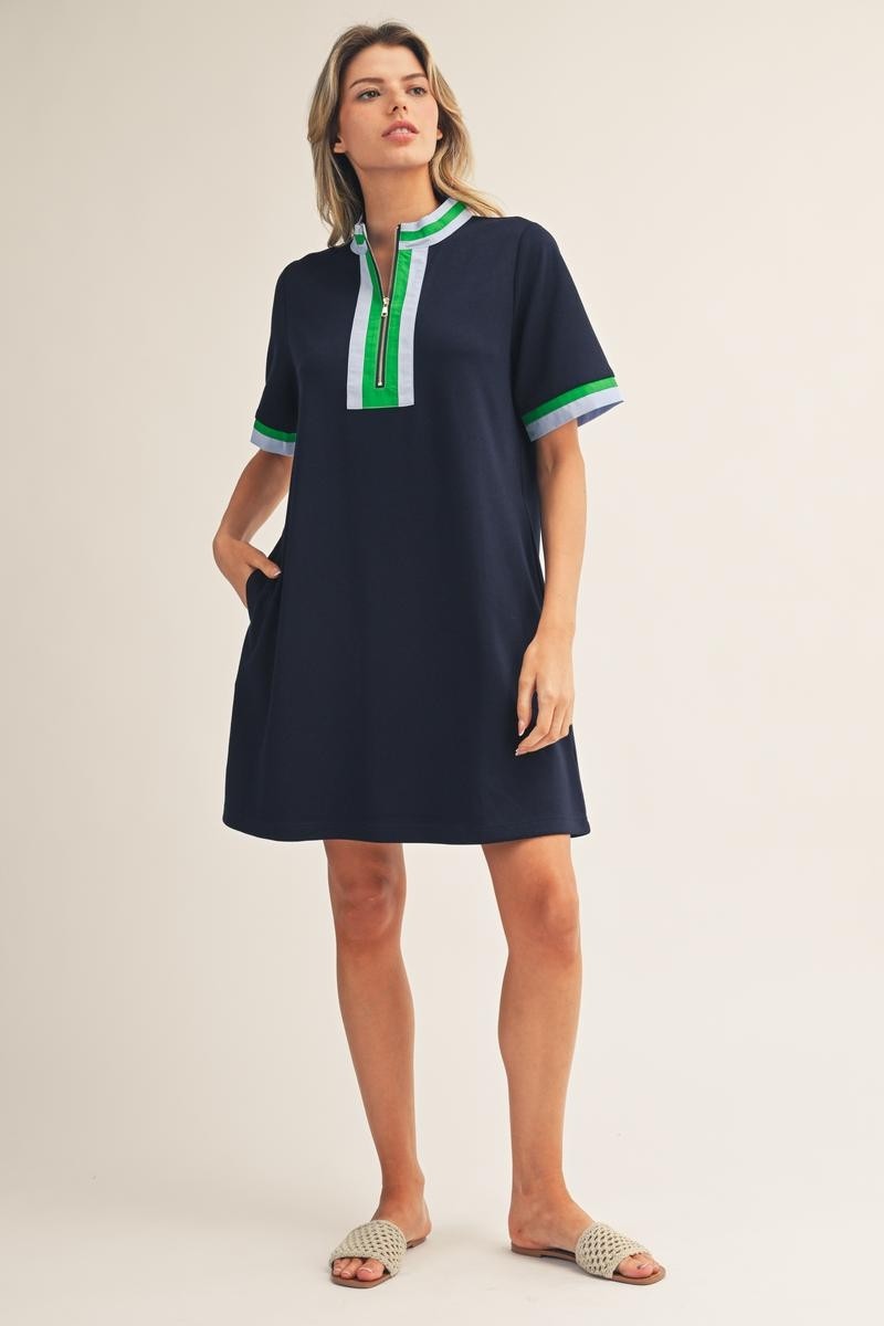 Harbor Chic Contrast Shift Dress
