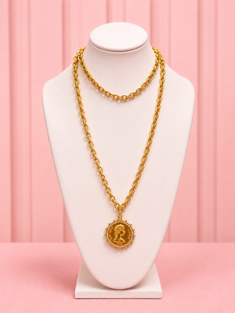 The Empress Aurelia XL Coin Necklace