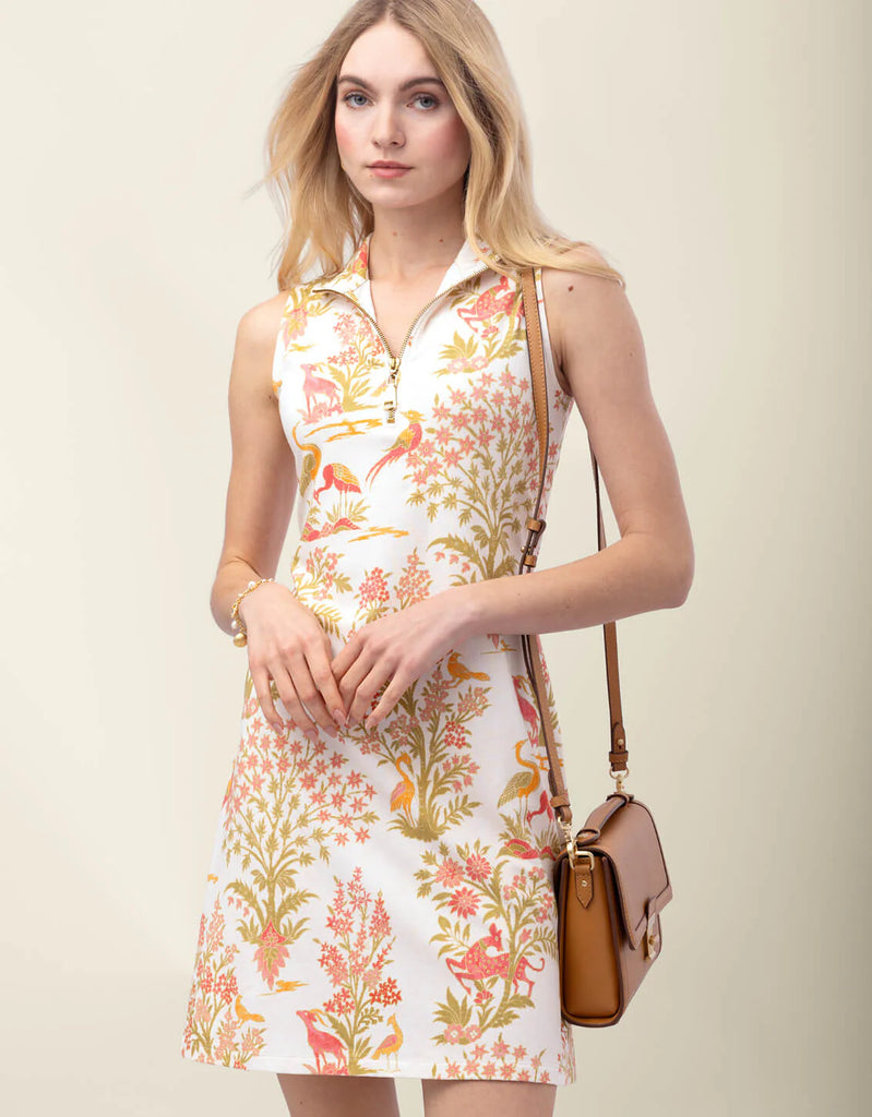 Serena Half-Zip Midi Dress Castillo Tropical