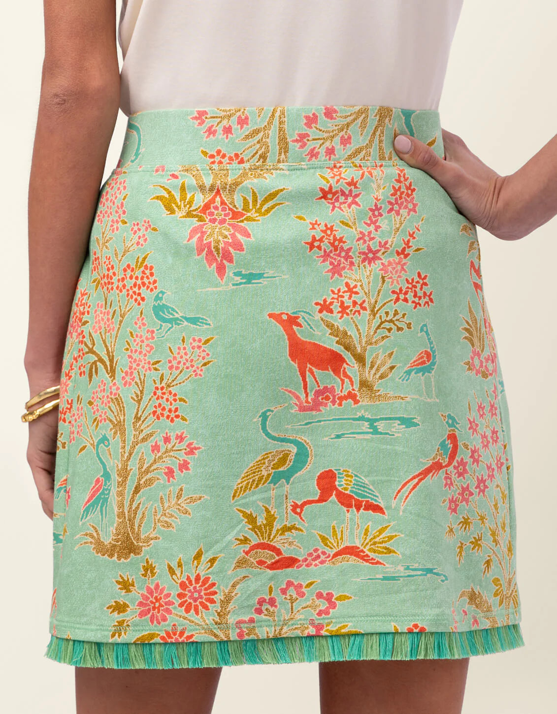Fringe Skort Castillo Toile Sea Foam