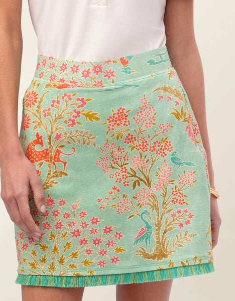 Fringe Skort Castillo Toile Sea Foam