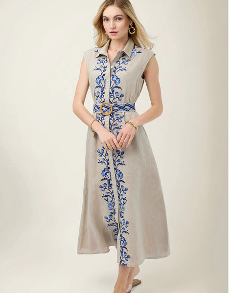 Janine Midi Dress Flax