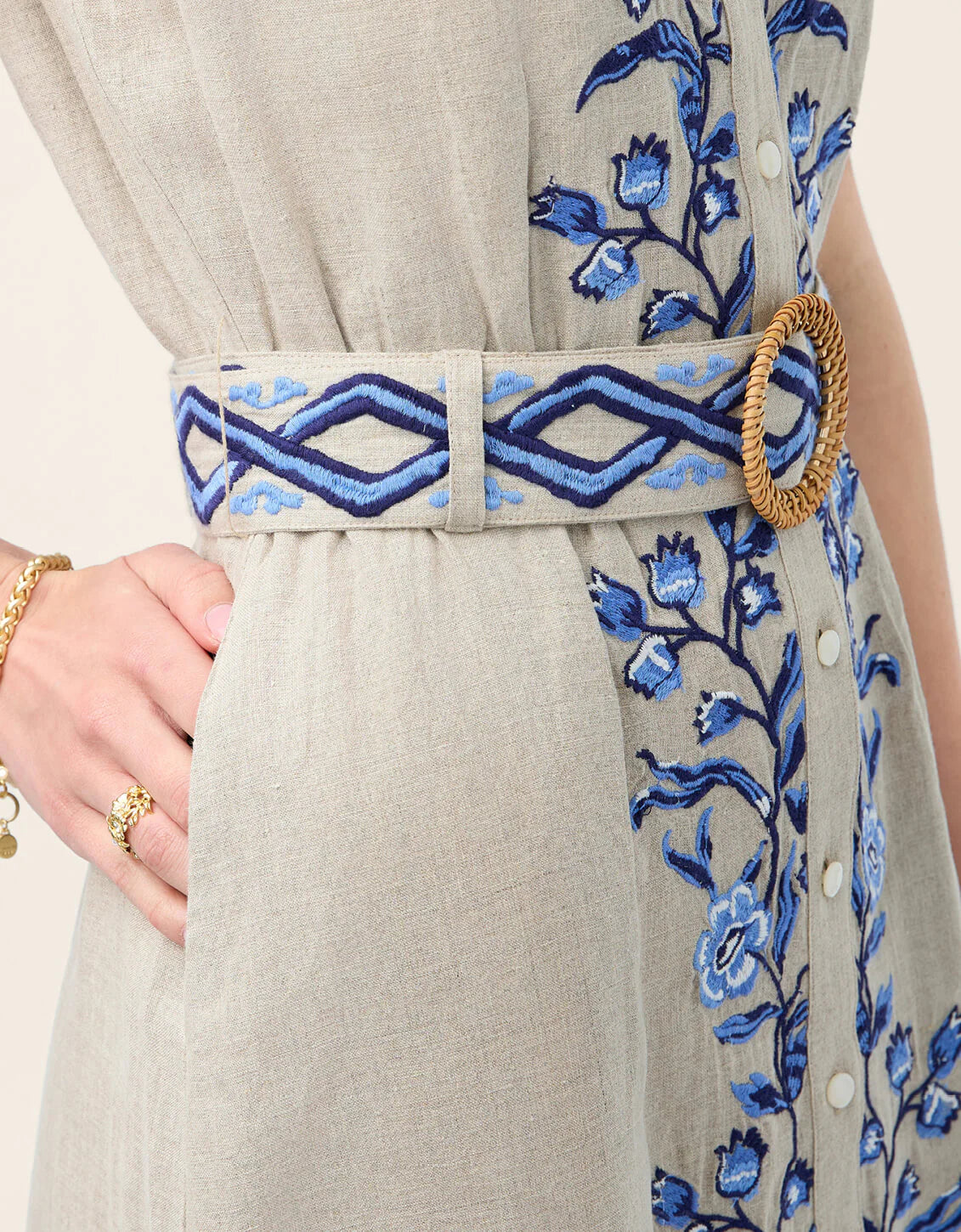 Janine Midi Dress Flax