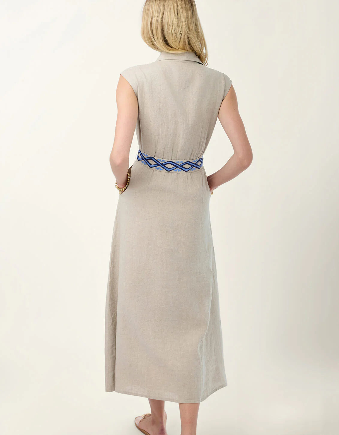 Janine Midi Dress Flax