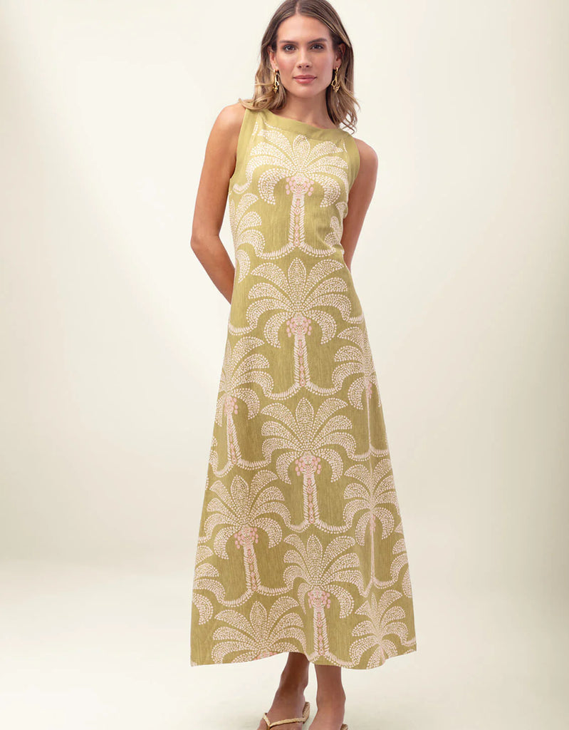 Madolyn  Midi Dress Castillo Green Palms