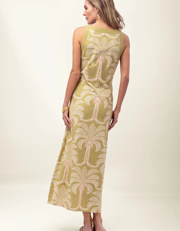 Madolyn  Midi Dress Castillo Green Palms