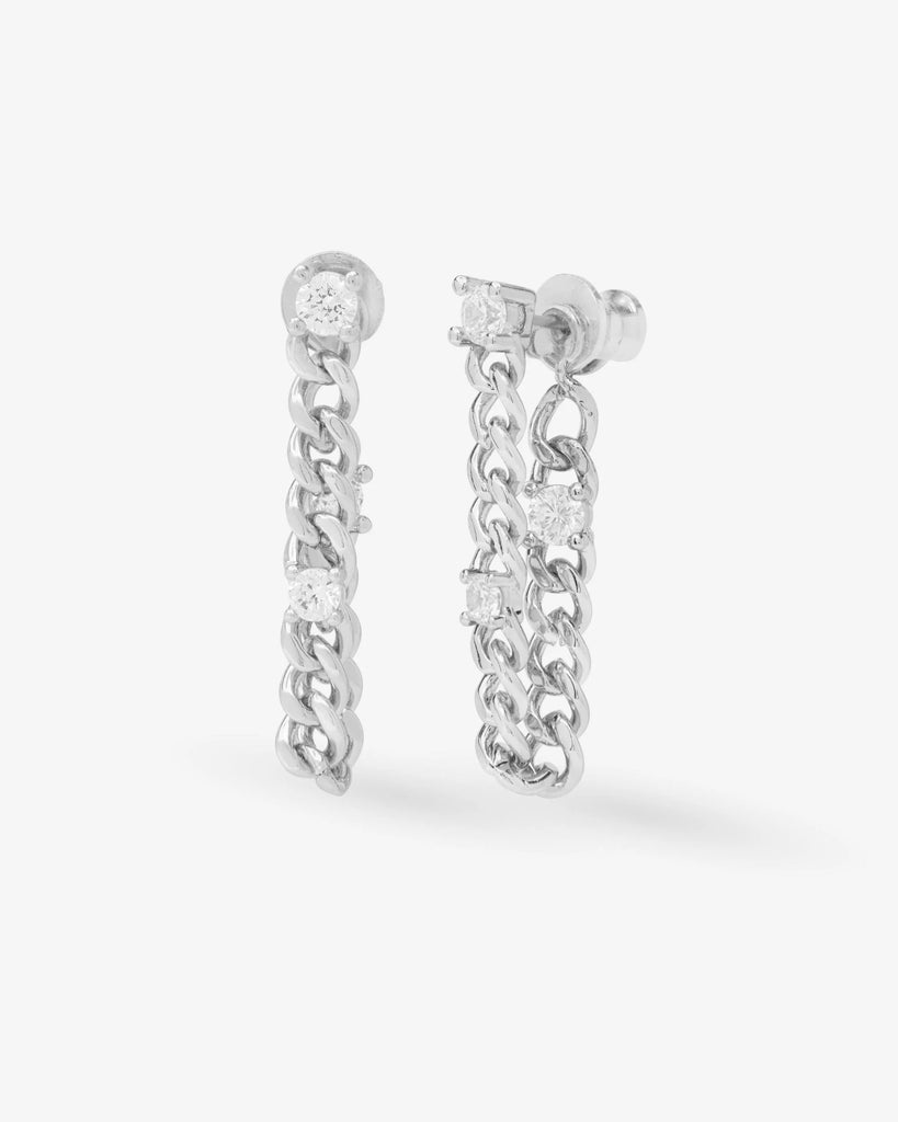 Julian Triple Diamond Soft Chain Hoops