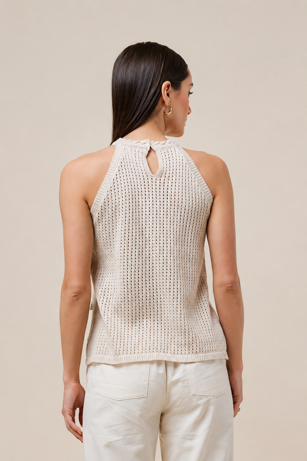 Seashell Muse Knit Halter Top