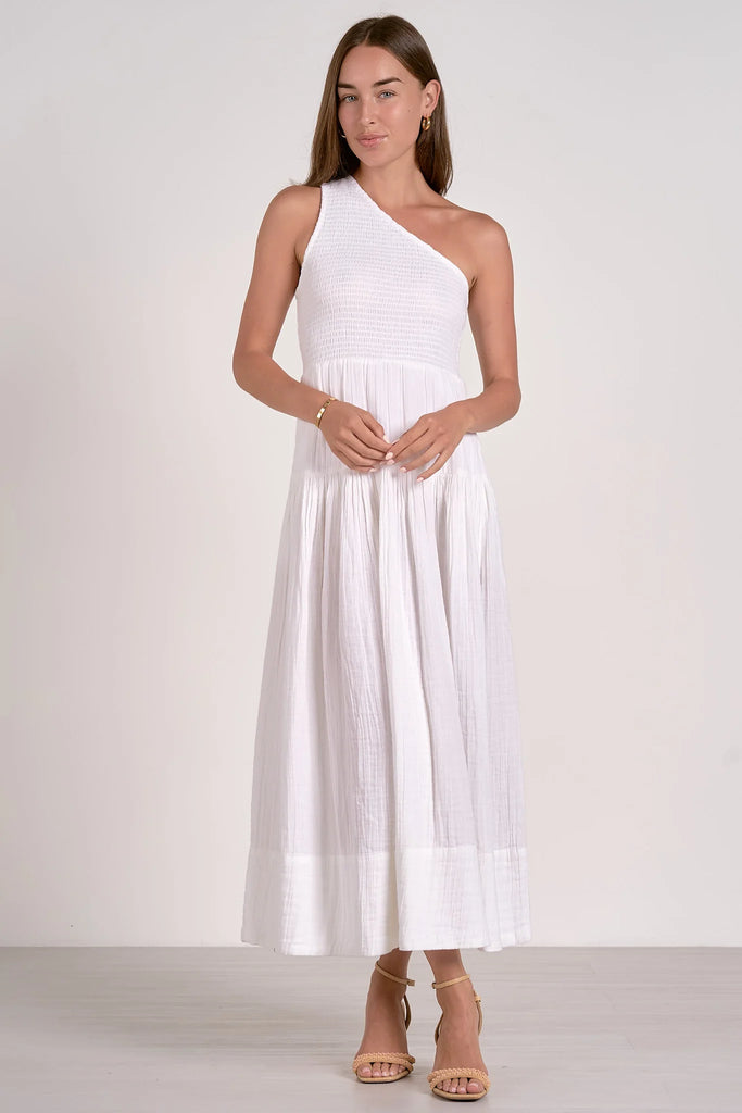 Gracie Maxi One Shoulder Sleeve Dress - women's boutique clothing, perfect for summer collection and resort wear.