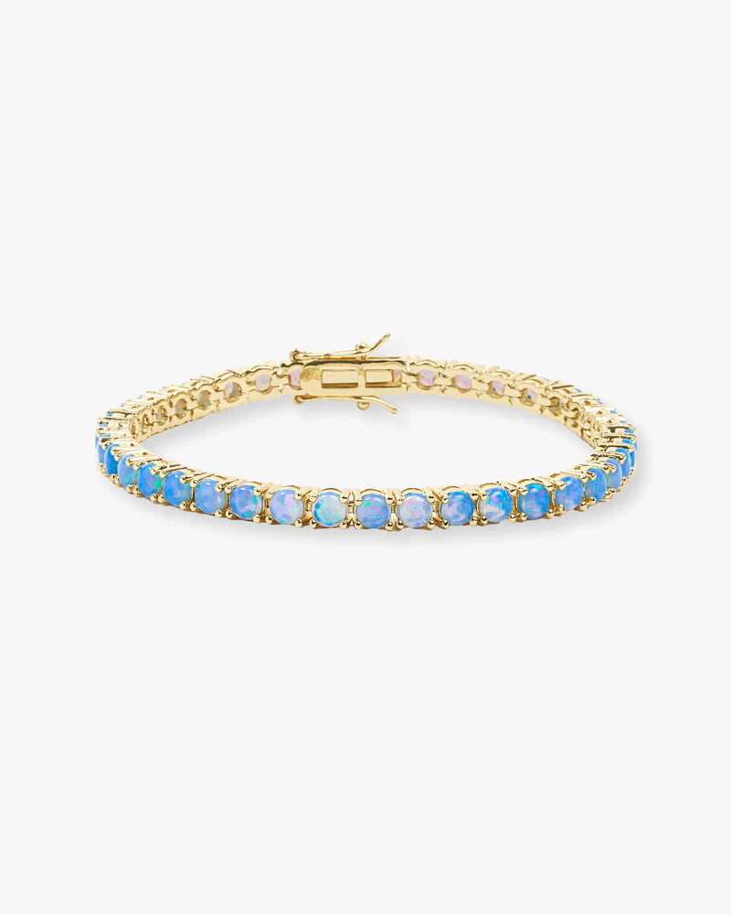 Grand Heiress Blue Opal Tennis Bracelet, elegant women's jewelry from our summer collection boutique, perfect for layering.