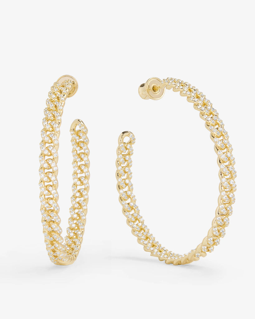 Pavé Julian Chain Hoops 2'