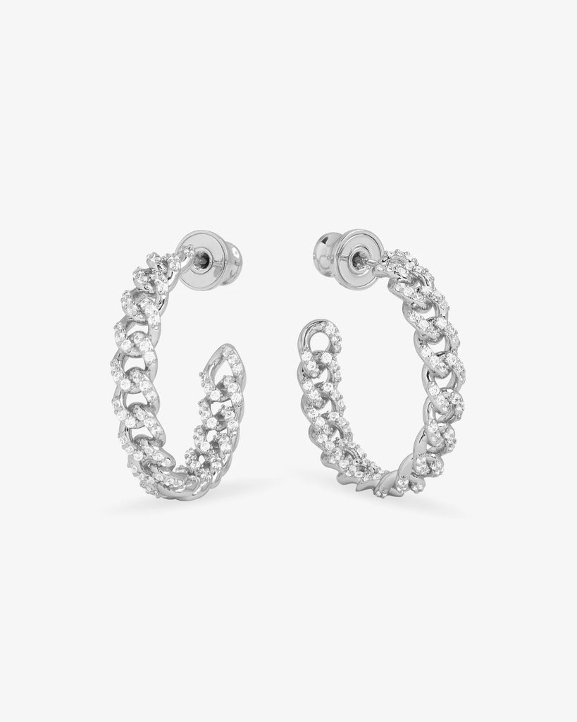 Pavé Julian Chain Hoops 1'