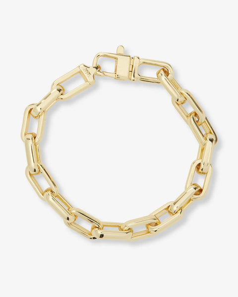 Lil' Frankie chunky gold chain bracelet, bold women's jewelry perfect for everyday wear and special occasions.