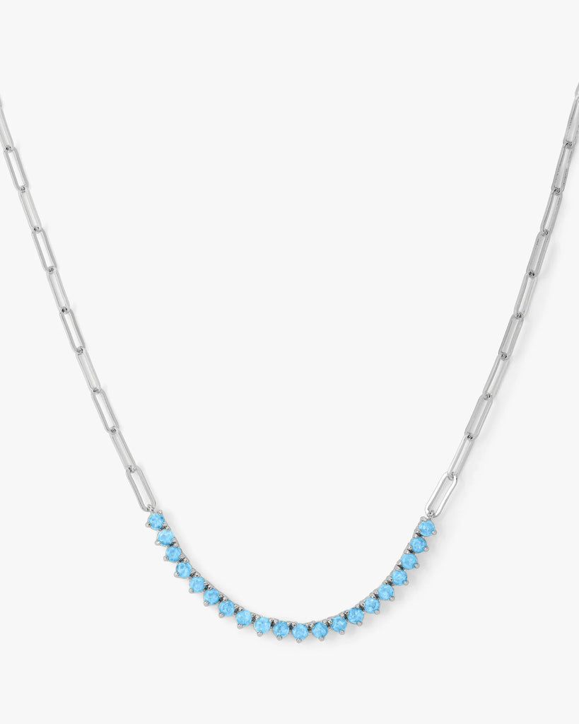 Not Your Basic Blue Opal Samantha Tennis Necklace