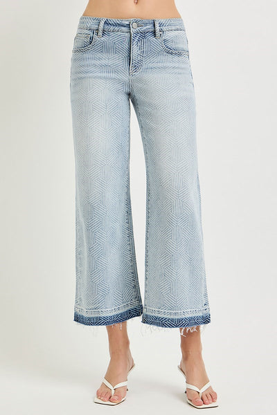 Indigo Mosaic Tummy Control Denim