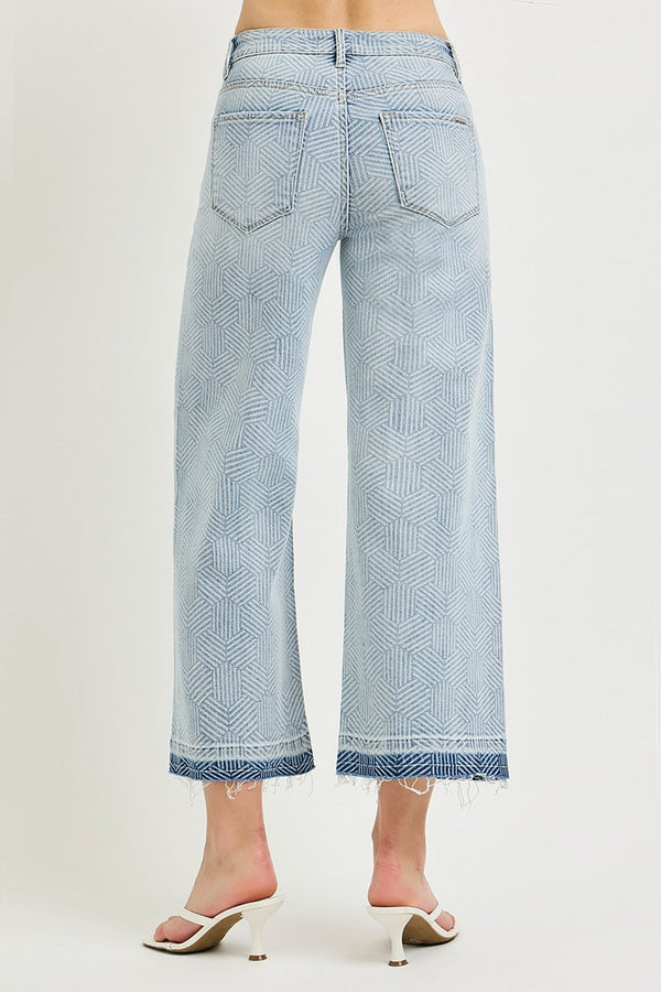 Indigo Mosaic Tummy Control Denim