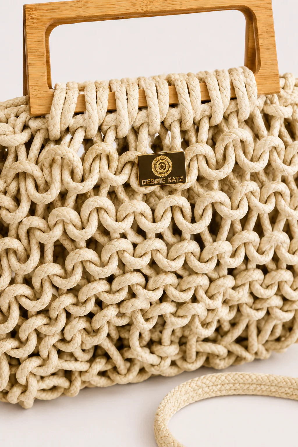 Pax Crochet Bag with Wooden Handle