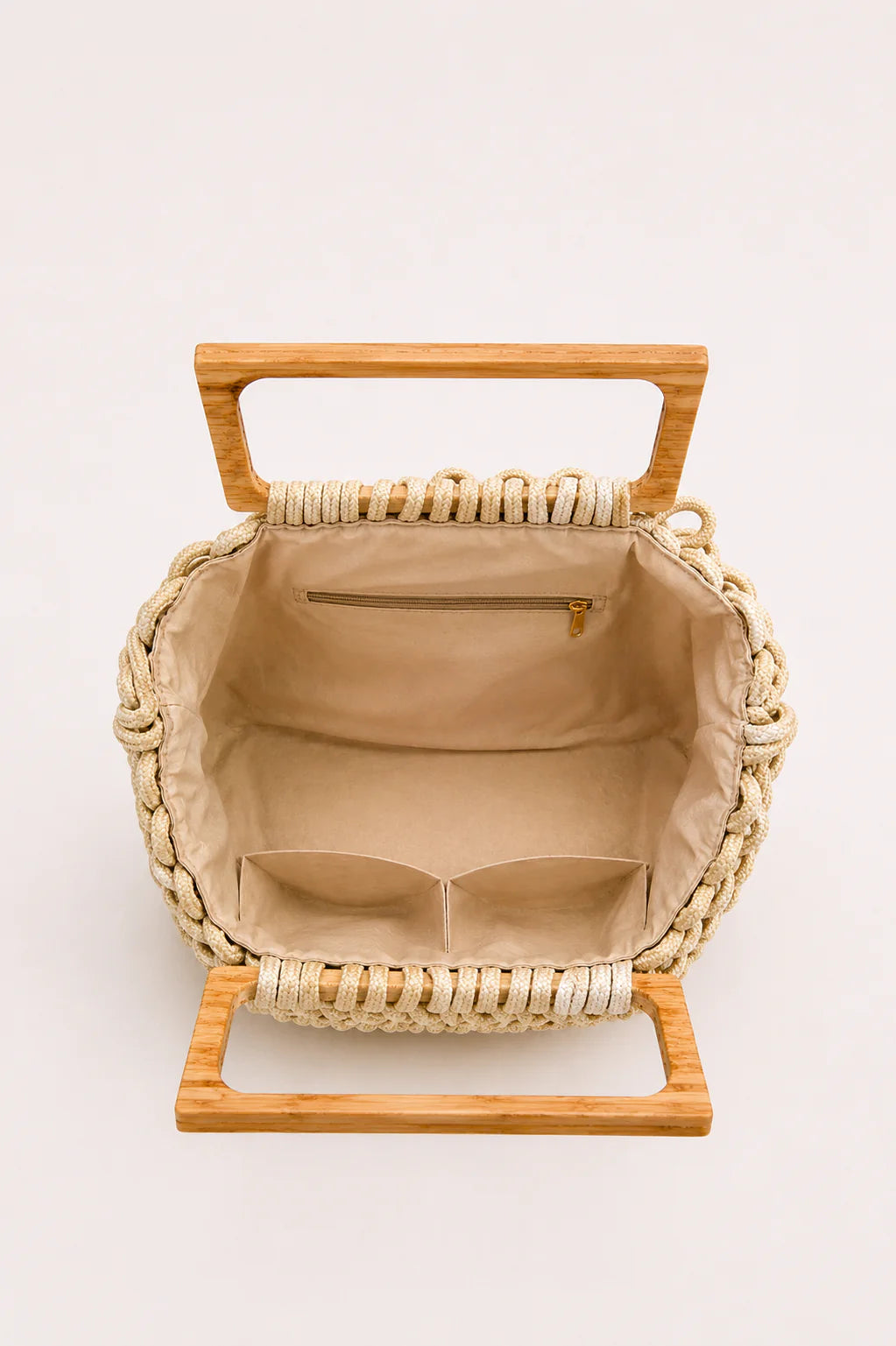 Pax Crochet Bag with Wooden Handle
