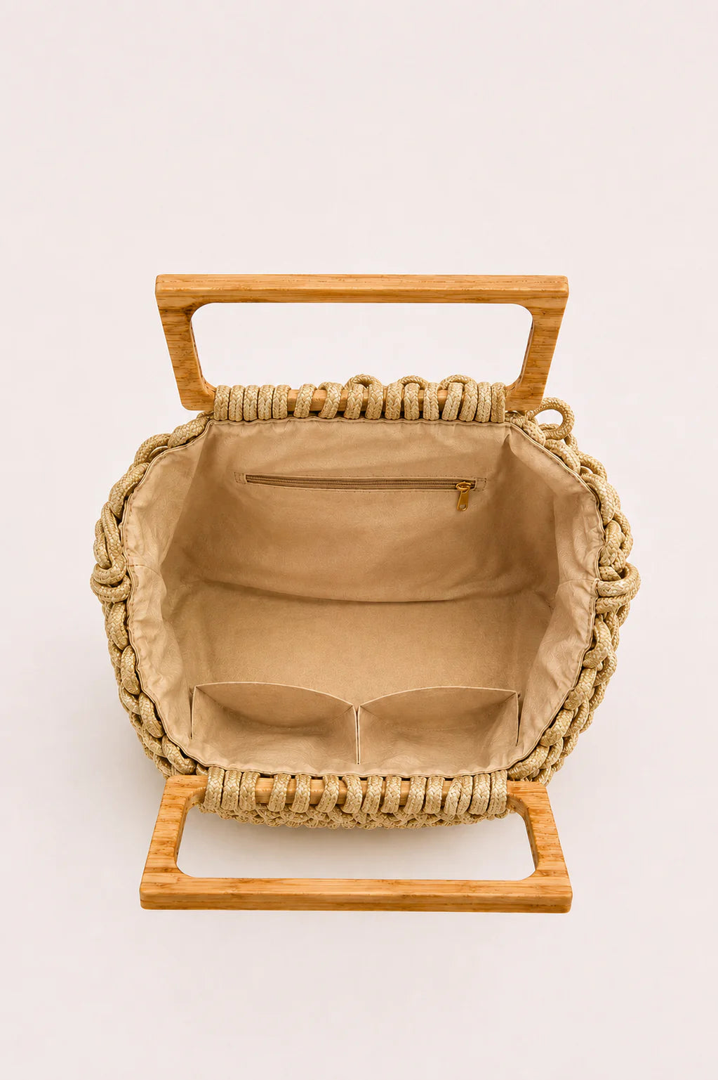 Pax Crochet Bag with Wooden Handle