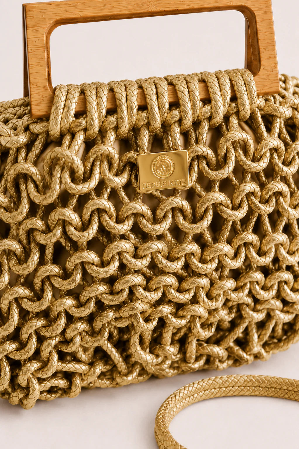 Pax Crochet Bag with Wooden Handle