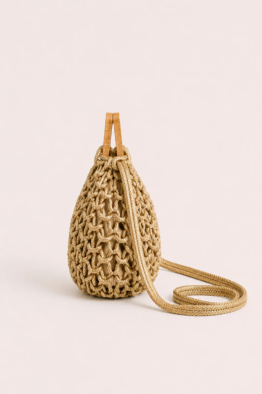 Pax Crochet Bag with Wooden Handle