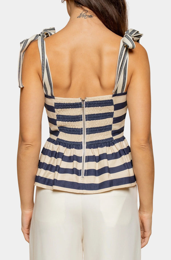 Sailor's Kiss Peplum Top