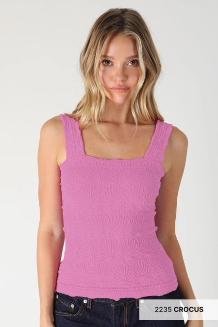 Lace Texture Square Top - One Size