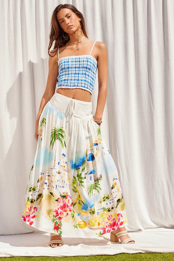 Santorini Sunset Skirt Set